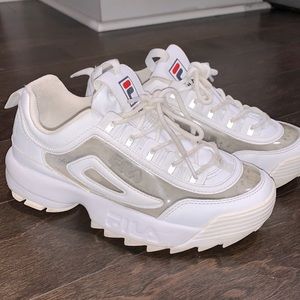 Clear Fila shoes